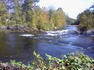 The dam in front of the water treatment facility