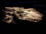 A chunk of stibnite