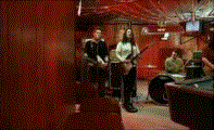 Huffer: Another far angle of the band in this cool bar