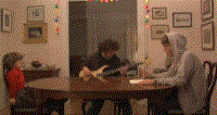 Maybe, This Time: The singer reading a prepared speech to his dummy enemy